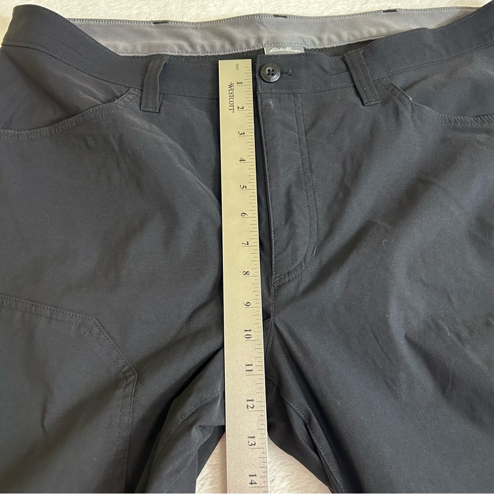 Eddie Bauer Men's Pants Size 38x32 Black Fleece Lined Straight Leg Pockets - Picture 6 of 11
